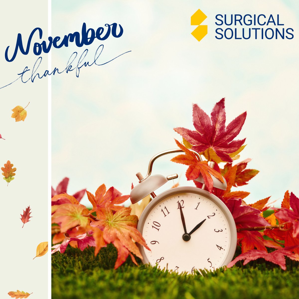 ss_healthcare's tweet image. 🍂 We’re kicking off November with a Month of Thankfulness! All month long, we’ll be sharing gratitude for the incredible partners, employees, and healthcare heroes who make what we do possible. 💙

#ThankfulMonth #Gratitude #SurgicalSolutions #HealthcareHeroes #FallBack