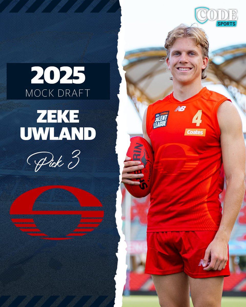 codeaflau's tweet image. We didn’t get to see much of Uwland’s lethal left boot this season due to injury, but expect the Errol Gulden-like prospect to slot into Damien Hardwick’s side next year.
MOCK DRAFT ▶️ bit.ly/3WX4hHh