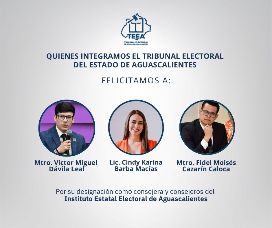 Tribunal Electoral del Estado de Aguascalientes (@teea_ags) on Twitter photo 