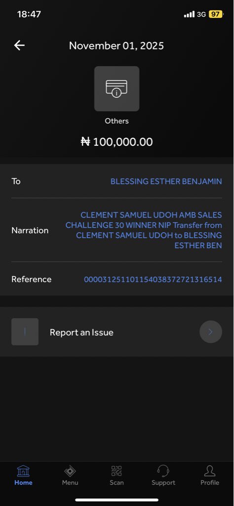 blessinguji's tweet photo. Best way to start a month with,my first time participating on a sales challenge I was able to win the sum of 100k for making 50 sales,here is to appreciate @_clementudoh @earnerspay @earnac_ @ambprogram thanks so much https://t.co/jiZHefhOjI