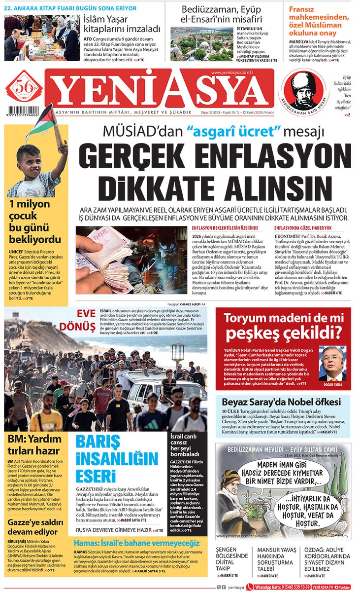 #ManşetlerleYeniasya
Sağduyunun ve vicdanın sesi