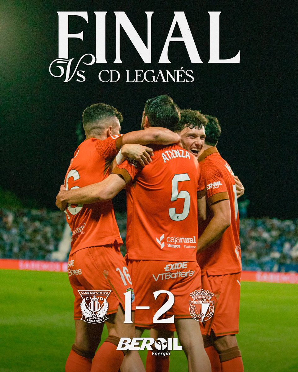 Burgos_CF's tweet photo. 1️⃣-2️⃣ | 96’ | ¡FINAAAAAAAAAAAAAAAAL EN LEGANÉS! 

Otro +3 🔥🔥

#LeganésBurgosCF
#BurgosCF https://t.co/jKF5ZNBp25
