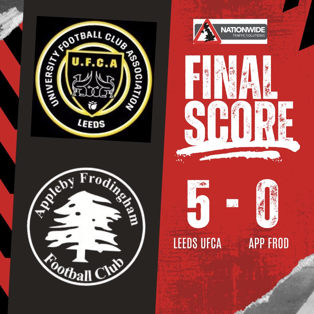 AppFrodFc's tweet image. Leeds UFCA were strong first half and scored after 15 minutes. We started the second half much better and missed a few big chances to equalise. A wild final 20 minutes saw Leeds UFCA score four. 

We are on the road again next week as we travel to Doncaster City.

UTS 🔴⚫️