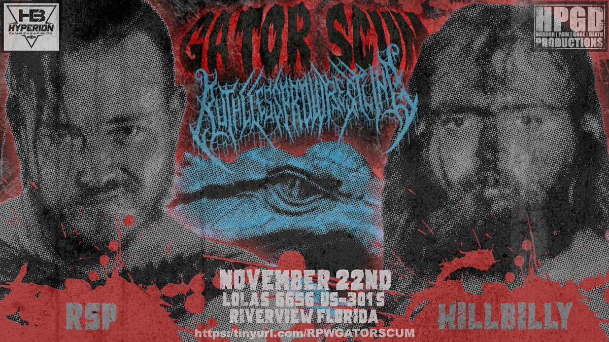 RuthlessPro419's tweet image. FIRST TIME EVER

THE HARDCORE HILLBILLY HAS BEEN SHOWING UP AND OUT IN RPW, AND NOW THE YOUNG UPSTART FACES ONE OF HIS BIGGEST TESTS YET IN THE 20 YEAR VET RICKEY SHANE PAGE

GATOR SCUM
Nov 22nd 
RIVERVIEW, FLORIDA
Tinyurl.com/rpwgatorscum

@HyperionBelts 
@hpgd666