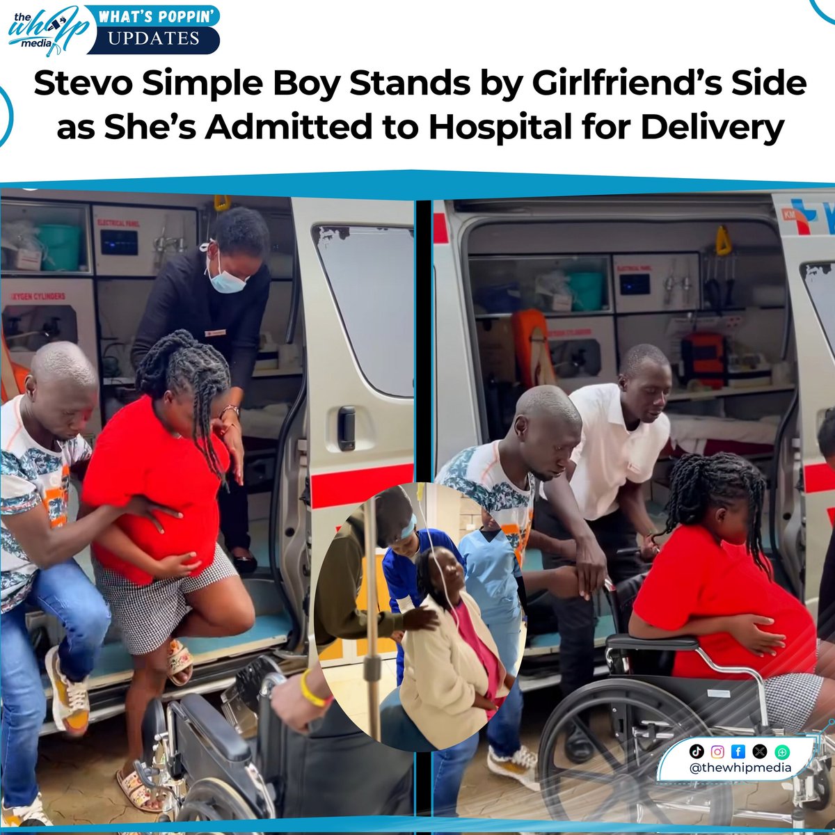 thewhipmedia's tweet image. Rapper Stevo Simple Boy is stepping into fatherhood as his girlfriend gets admitted for delivery. Fans have flooded social media with love, praising him for being a supportive partner. 

#StevoSimpleBoy #FatherhoodJourney #TheWhipMedia #WhatsPoppinUpdates #CelebrityNews