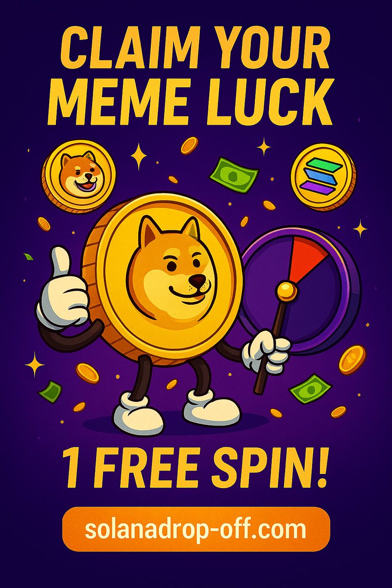VisionnaireWeb3's tweet image. 🎁 solanadrop-off.com

Degens, it’s your time 🐶💰
Spin the wheel, claim your meme luck, and let $SOL, $WIF &amp;amp; $BONK decide your fate 😂

#Solana #CryptoCommunity #Web3 #DeFiDegens #MemeCoinSeason #WIF #BONK #SOL #CryptoSpin