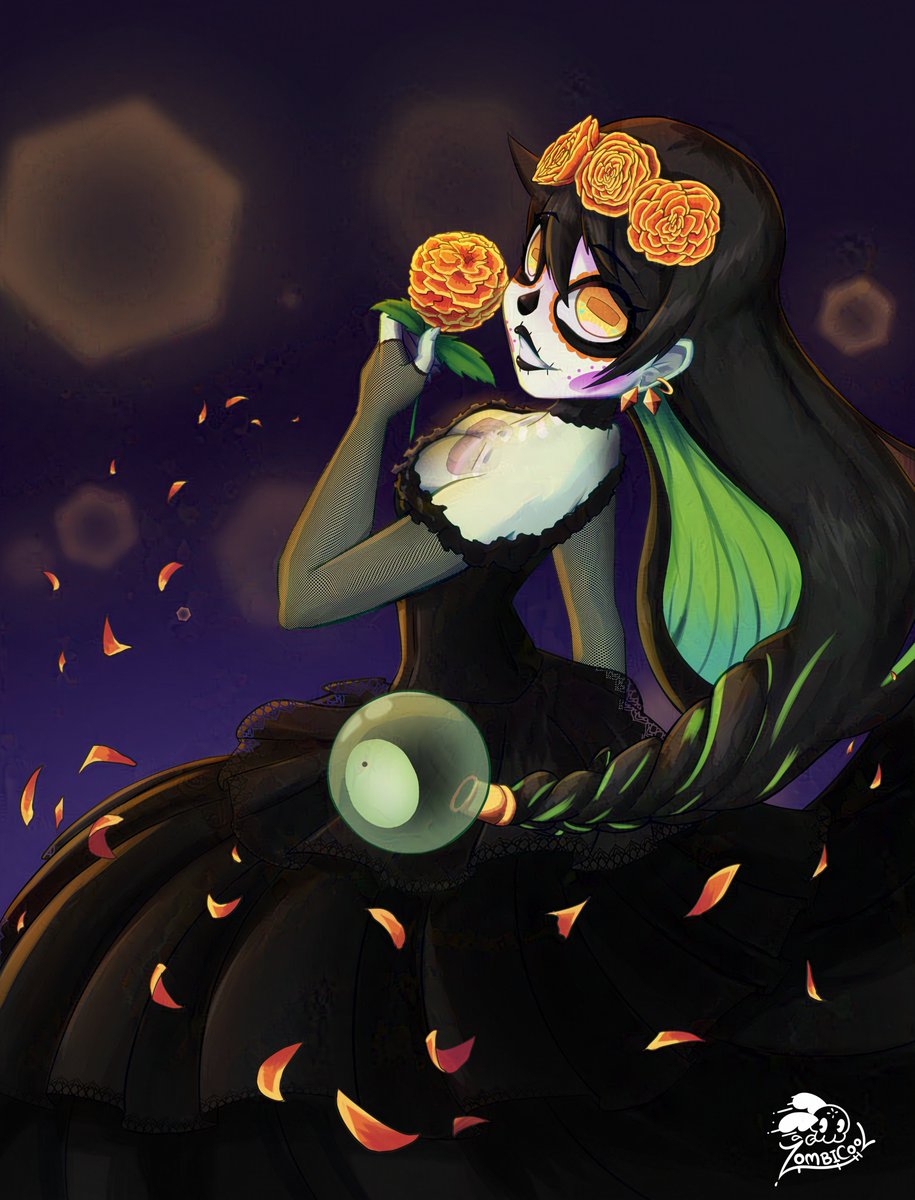 La Catriina
un regalito para mi rana favorita <a href="/Inaniinii/">Ina 🐸🙏 @vgen (Comms open ~)</a> 
#Catrina