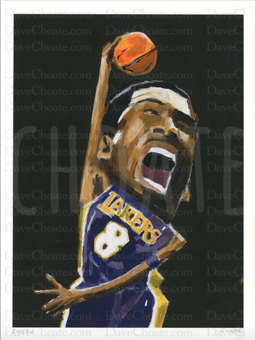 Adam Lister Kobe Bryant ジークレープリントアート Adam Lister Kobe Bryant ジークレープリントアート