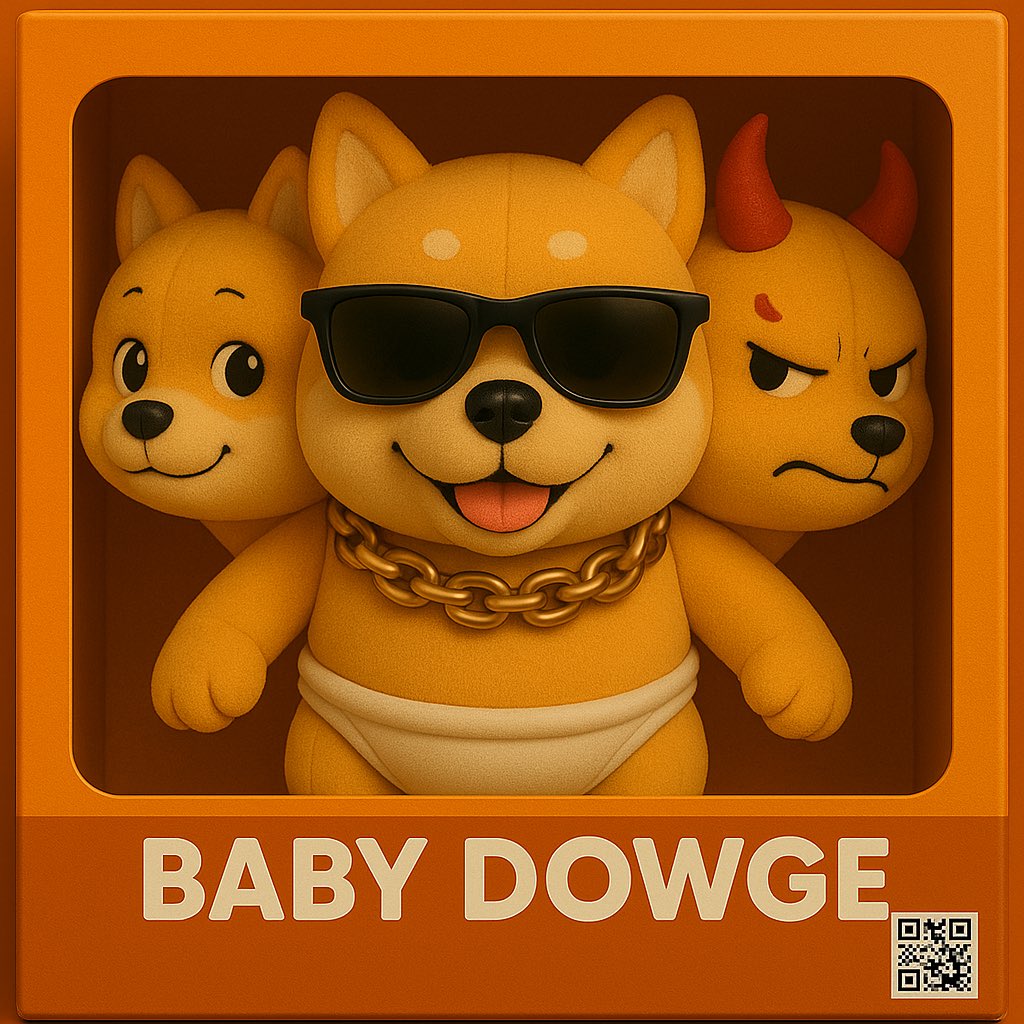 Other coins borrowed their plushies from the toy aisle.
We built ours from scratch — with 3 heads. 😈😎😇
Coming soon on our webshop ✨
$babydowge #babydowge #CryptoMarket  #plushie