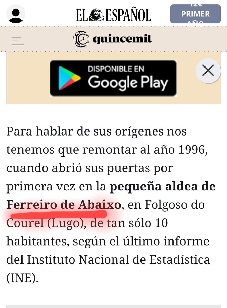ToponimoGalego's tweet image. #TopónimoDeturpado por @quincemil15000 @elespanolcom

#FerreiroDeAbaixo-NON

elespanol.com/quincemil/vivi…

#TopónimoGalego:
#FerreirosDeAbaixo
localismo: #FerreirósDeAbaixo