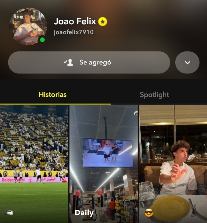 joaofelixenthu's tweet photo. 🚨 João Félix just added a new highlight to his profile in Snapchat with the same video I uploaded yesterday or 2 days ago.
#JoaoFelix #Snapchat https://t.co/HoLcc86k7B