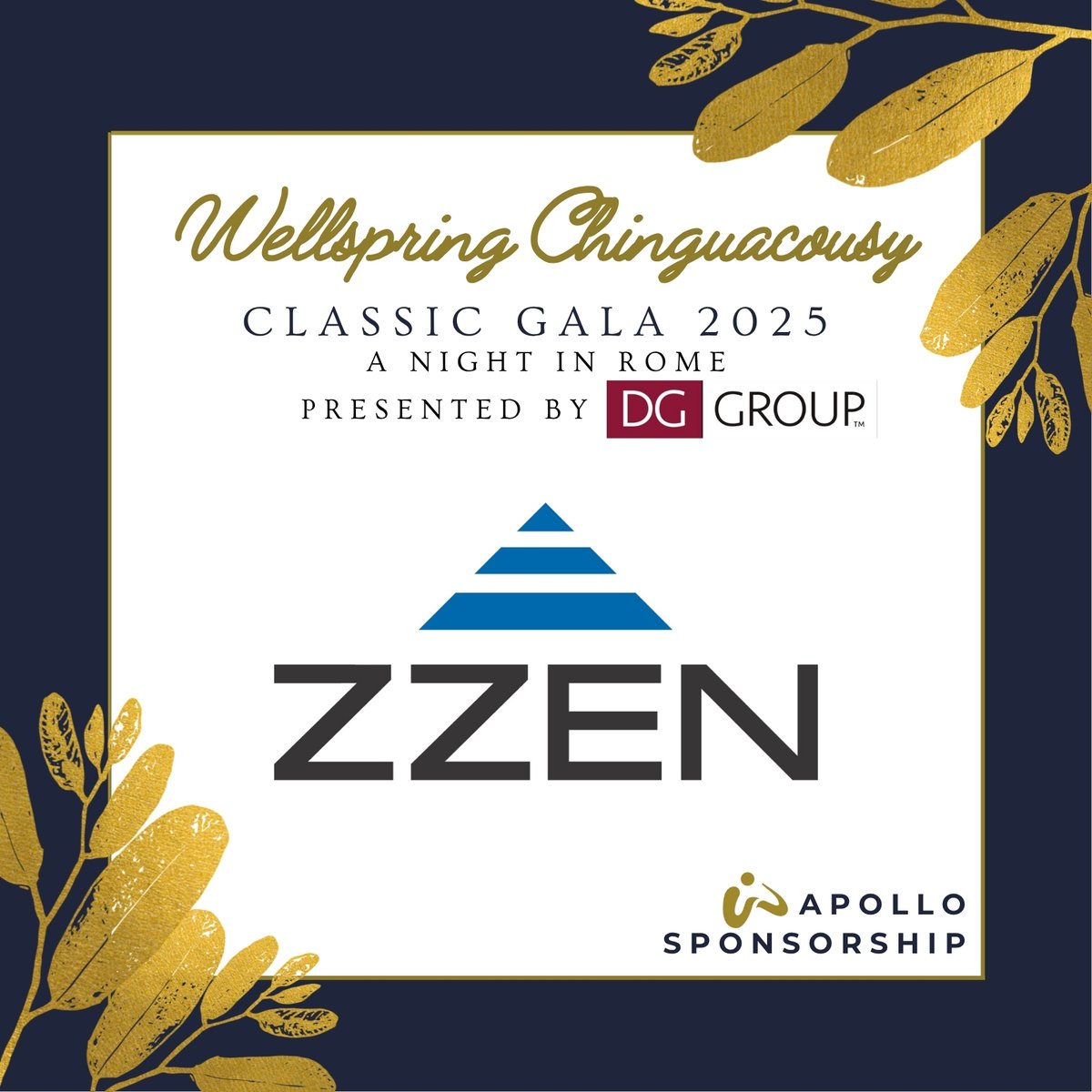 A huge thank you to ZZEN Group for your Apollo Sponsorship at the #WellspringClassicGala2025, presented by DG Group! 💛 Your support helps #WellspringChinguacousy bring hope and healing to those living with cancer. Join us: wellspringchinguacousyevents.com