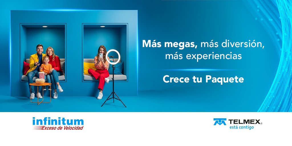 infinitum's tweet photo. No dejes de compartir a Exceso de Velocidad. Con Infinitum, sube tus Megas y vive sin límites. 🏠 https://t.co/K9UJjfPuWm
#Infinitum #Internet #Megas https://t.co/NatplcrZvA