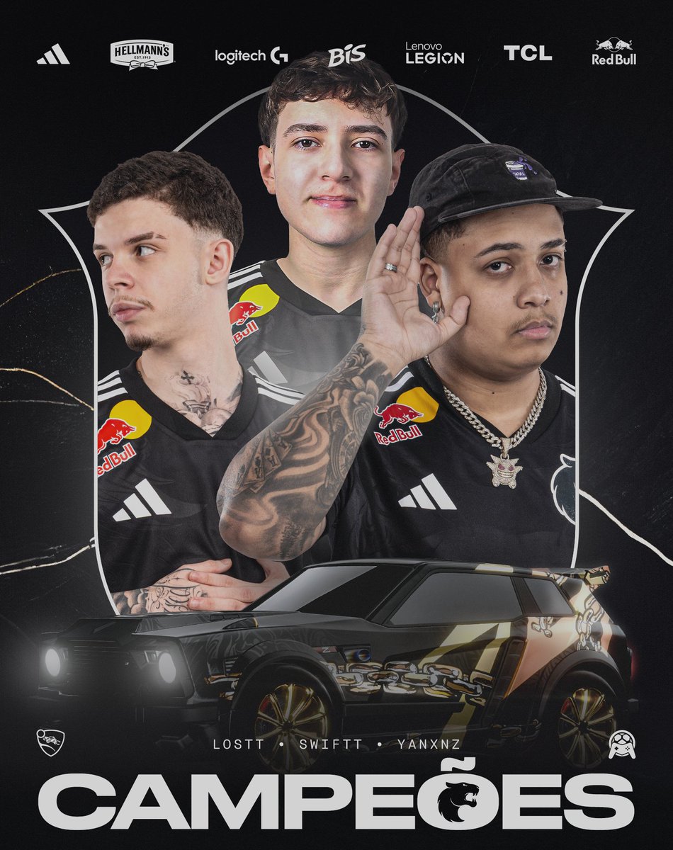 FURIA's tweet image. CAMPEÕES DO eBrasileirão 2025! 🏆🇧🇷

🥇 @yanxnz 
🥇 @Losttrl 
🥇 @swifttrl 
🥇 @brunovisqui_ 

4x2 na Melhor de 7 contra o Tricolor de Porto Alegre.

Na 1ª Grande Final com a nova line-up, deu #FURIARL pra cima do Grêmio na Xdome Arena! 🐾

Obrigado pelo apoio! 🖤🤍

#DIADEFURIA