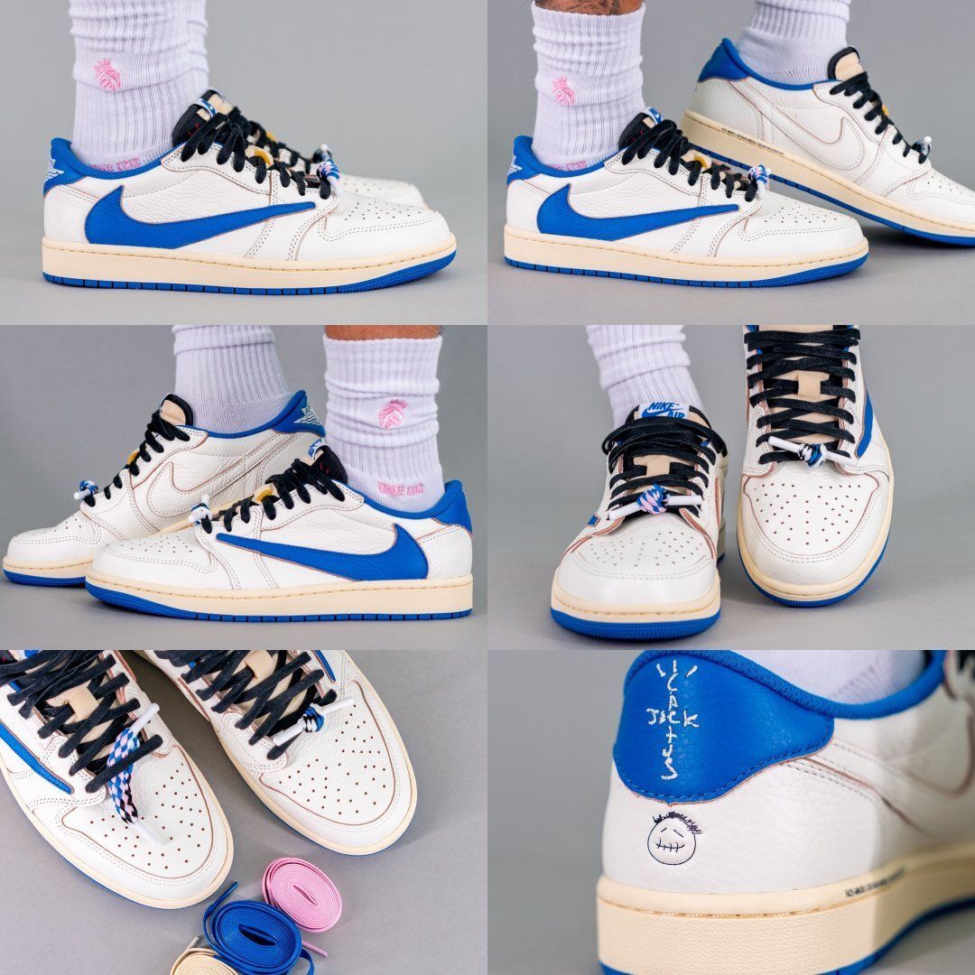 JustFreshKicks's tweet photo. Fragment x Travis Scott x Air Jordan 1 Low Releases 11/8 💙⚡ https://t.co/vrZvCLSU06 https://t.co/RKsZB0FaEY