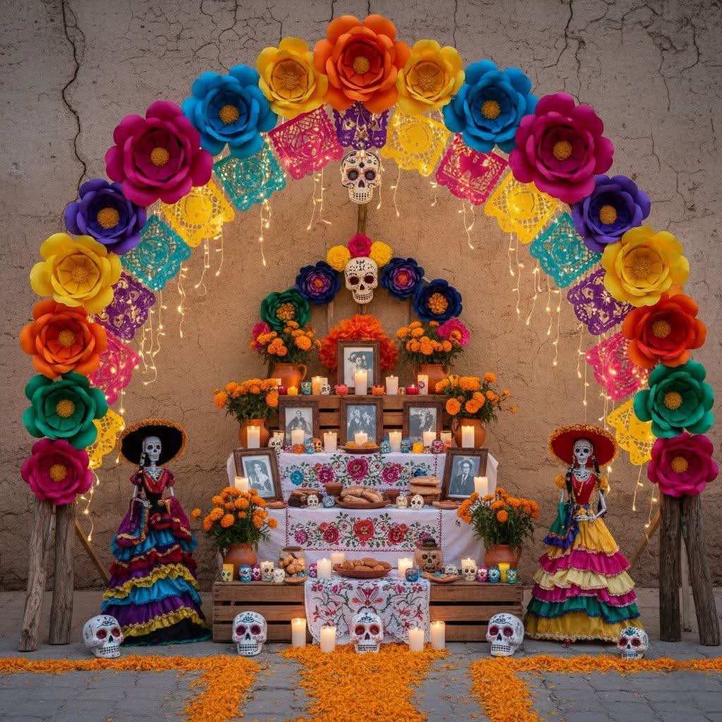 AleB1808's tweet photo. En México festejamos hoyy mañana la vida de aquellos que se nos adelantaron para trascender a otro plano,  recordamos su vida aquí con nosotros, festejamos con colores, sabores y gustos porque no! De lo que les gustaba y que confiamos están bien en donde quiera que estén https://t.co/XiIrQchT7s