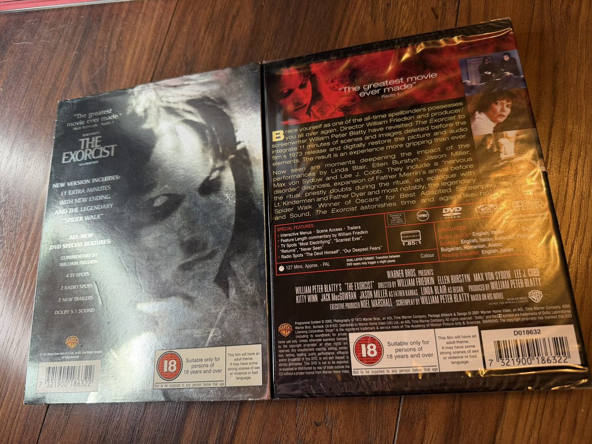 the4kCollectivE's tweet photo. Here’s another slip covered snapper case (snap case) that we got here in the UK. 

#SnapCase #SnapperCase #DVD #PhysicalMedia #Exorcist https://t.co/VwbYDD38Pj