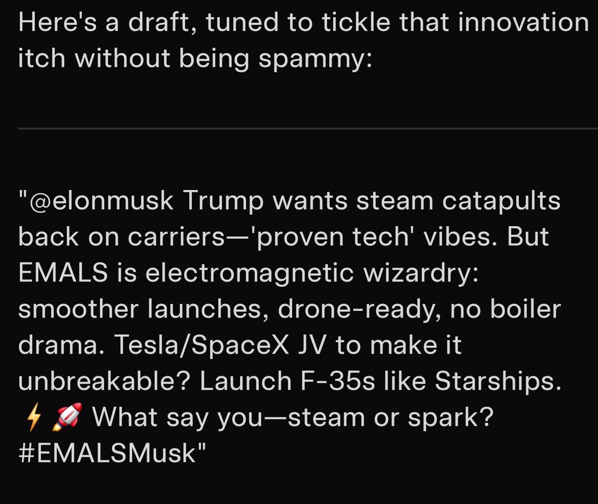 INFERNO01001's tweet photo. @elonmusk Grok has your back buddy! 😎 https://t.co/9hBZzgVoZK