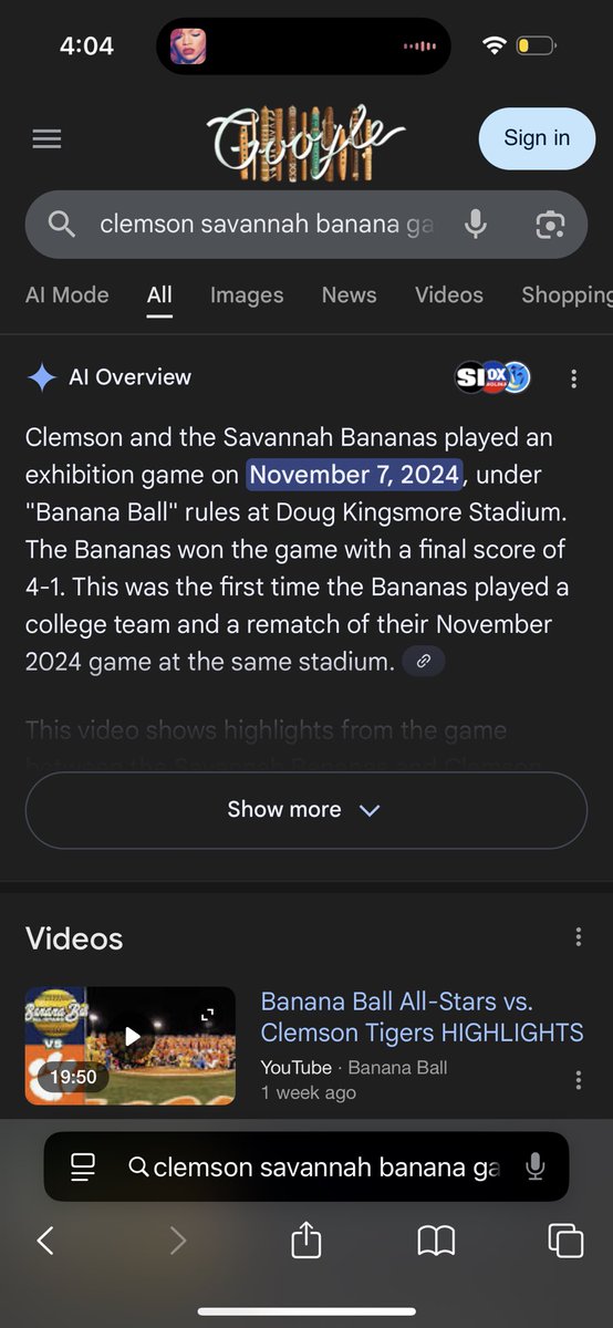 Clemson has not won a power four at home since their first exhibition game against the Savanah bananas. As an avid Savanah banana hater I believe this home losing streak won’t end until we stop inviting those clowns to Clemson. I think we are cursed by the Savanah bananas