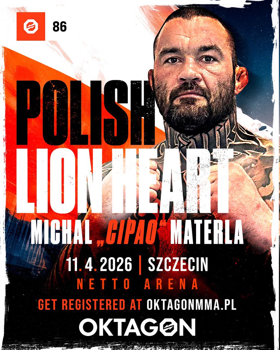 🚨 BREAKING NEWS 🚨

Michał Materla (33-11) 🇵🇱 has signed with OKTAGON!

He’ll debut at OKTAGON 86, the first event of our Polish expansion, on April 11 inside Netto Arena, Szczecin.

Make sure you are there!

Register for tickets👇🏼
🔗 oktagonmma.pl