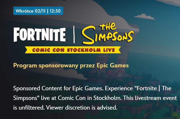 realAlucar's tweet image. THERE WILL BE A STREAM FROM COMIC-CON STOCKHOLM TOMORROW ABOUT THE SIMPSONS x FORTNITE COLLAB‼️🔥
Noticed by: @Mephiilles
#Fortnite #FortniteNews