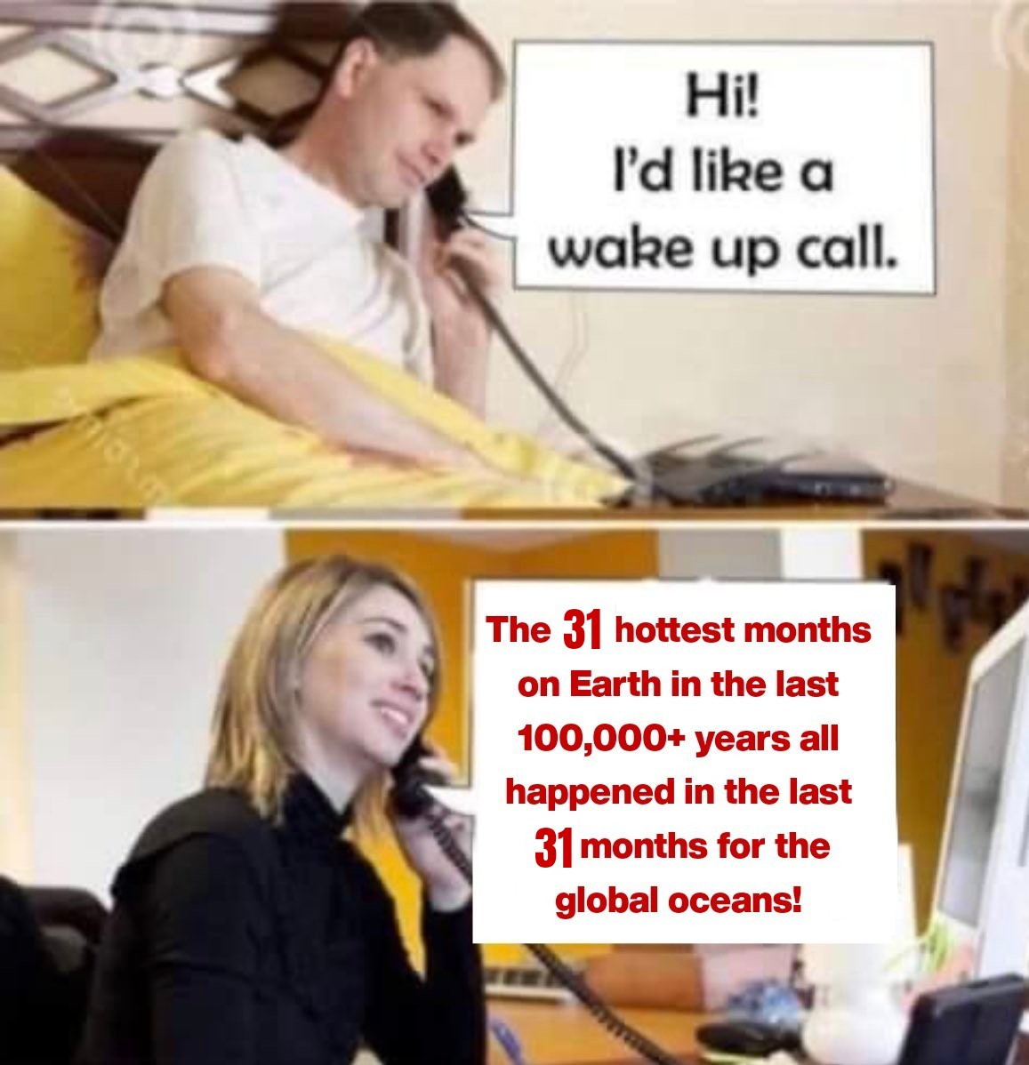 Wake up! ⏰️

Global Sea Surface Temperatures are likely even higher than the Eemian warm period, 125,000 years ago, when global sea levels were 5-10 meters higher than today!