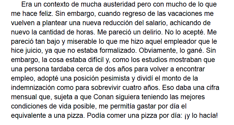 Saben qué es lo más gracioso de los libertarios en contra de los juicios laborales y las indemnizaciones? Que Javier Milei en "El camino del libertario" cuenta esto: