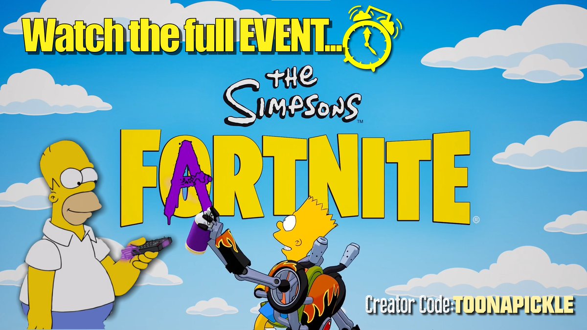 NEW Video: Fortnite x The Simpsons Live event

Link: youtu.be/20XJ8kmpLP8

#fortnite #fortnitexTheSimpsons #TheSimpsons #fortniteliveevent #RT