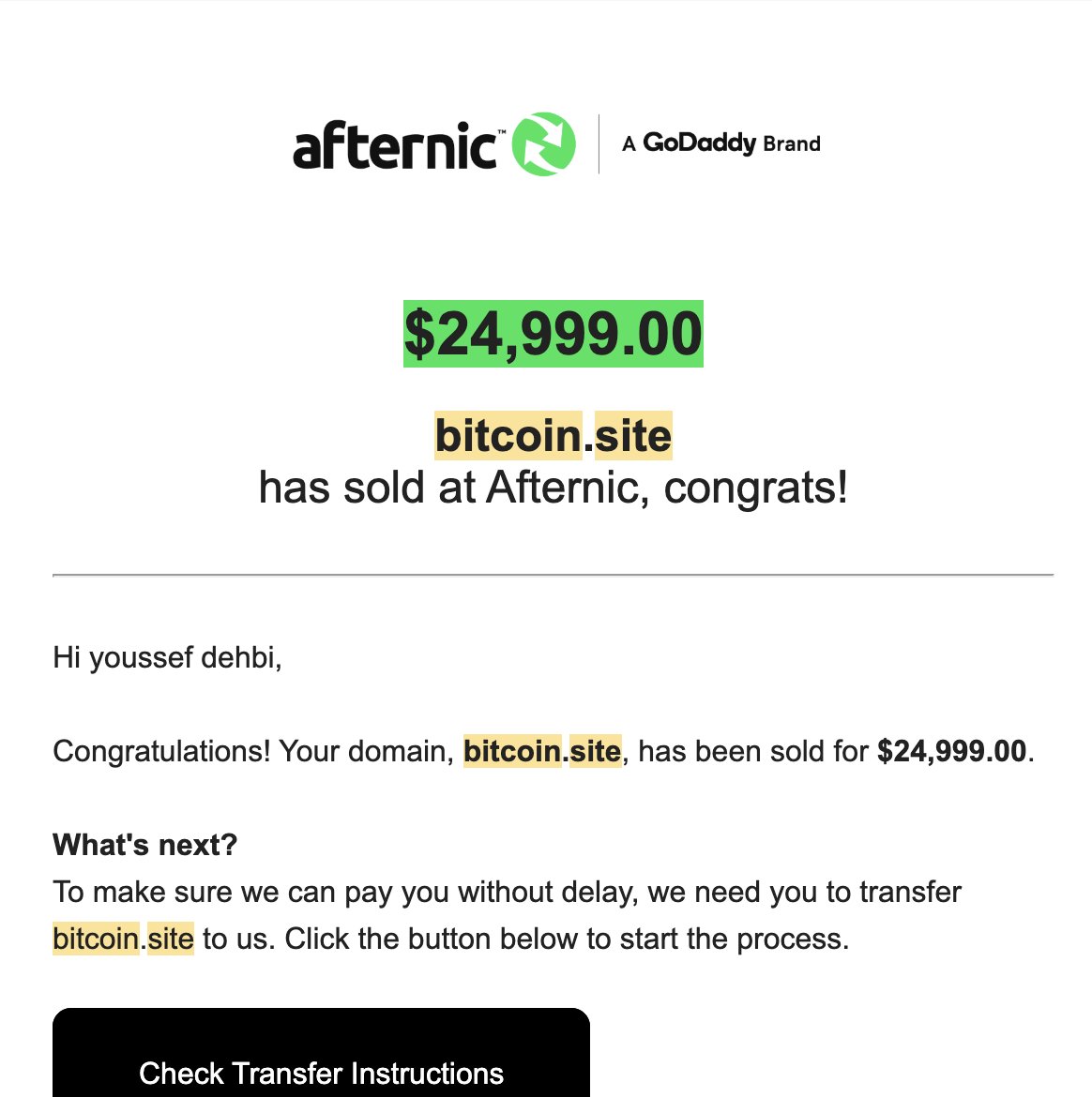💻 You’ve seen my daily laptop grind posts,
I always said I’d prove this game is possible.

Picked this name up on a Namecheap auction a month ago.

Nobody bid.

Went heavy on outbound. Closed the sale today. 💰
No luck. No BS.

Just hard work, a tool I found, faith, and