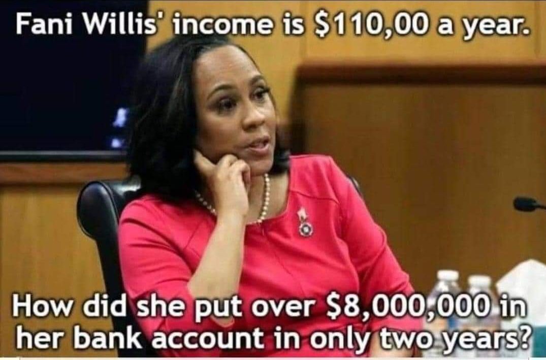 When can we expect this Soros-owned FRAUD to be perp-walked??? Unless she won the lottery how is it she deposited over $8 MILLION into her bank account in just 2 yrs on a salary of $110K????