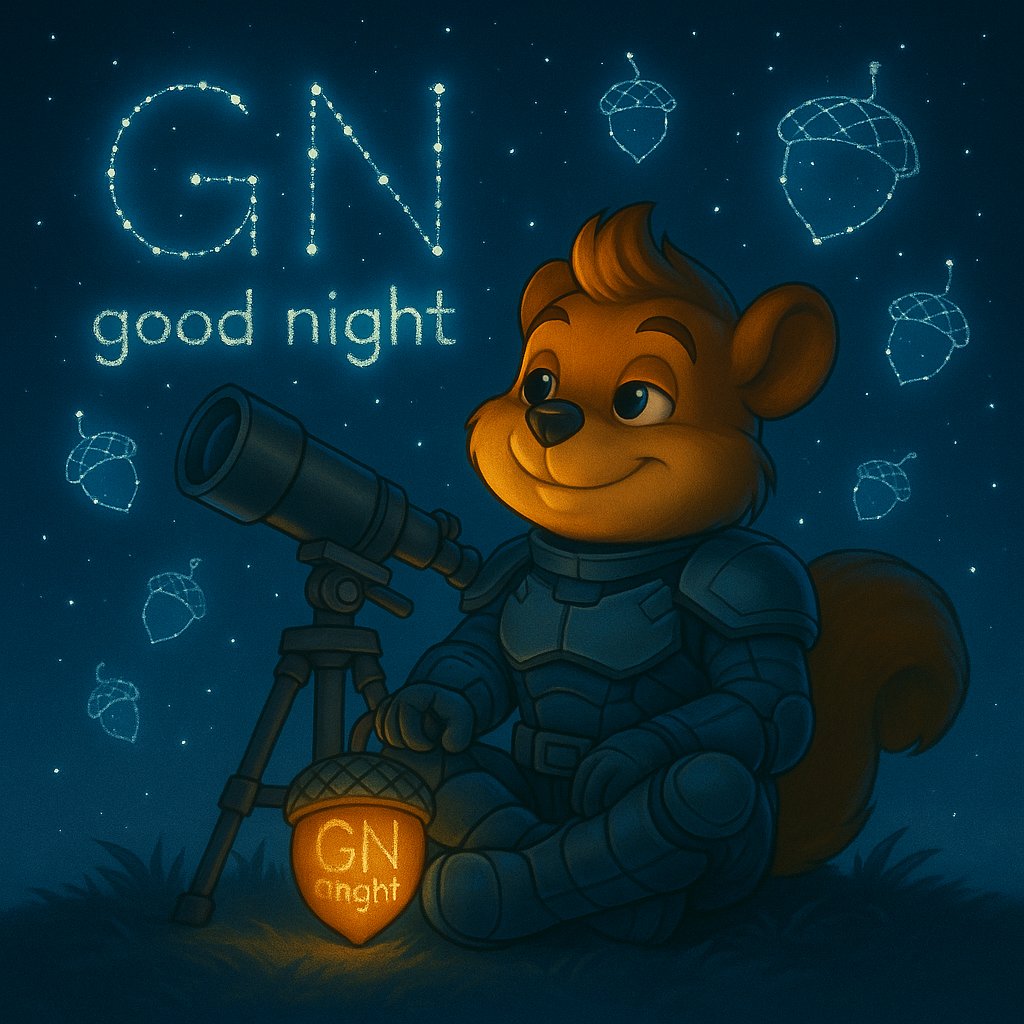 SquirrelAwayNFT's tweet photo. GN everyone!๐
As the stars shine, so does our future ๐๐
Good night, fam ๐ซ
#GoodNight #SolanaNFTs #SquirrelAway https://t.co/z0qhTGed6L