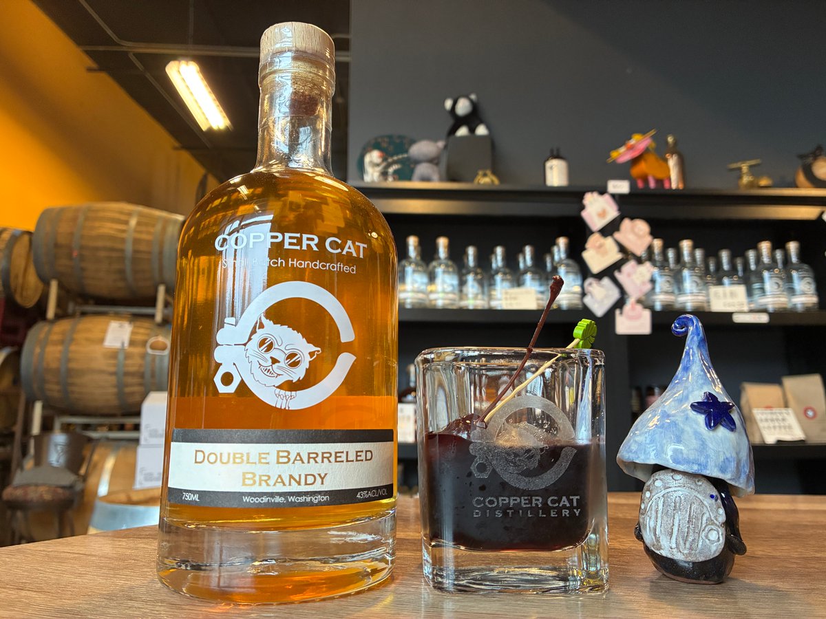 CopperCatLLC's tweet photo. November Special Cocktails are now available at our tasting room - Bing's Sweater Whether vs. Jess' Rain Shelter. The recipes: https://t.co/vDlQjEQ6nE Cheers! https://t.co/vWWPLDtOvz