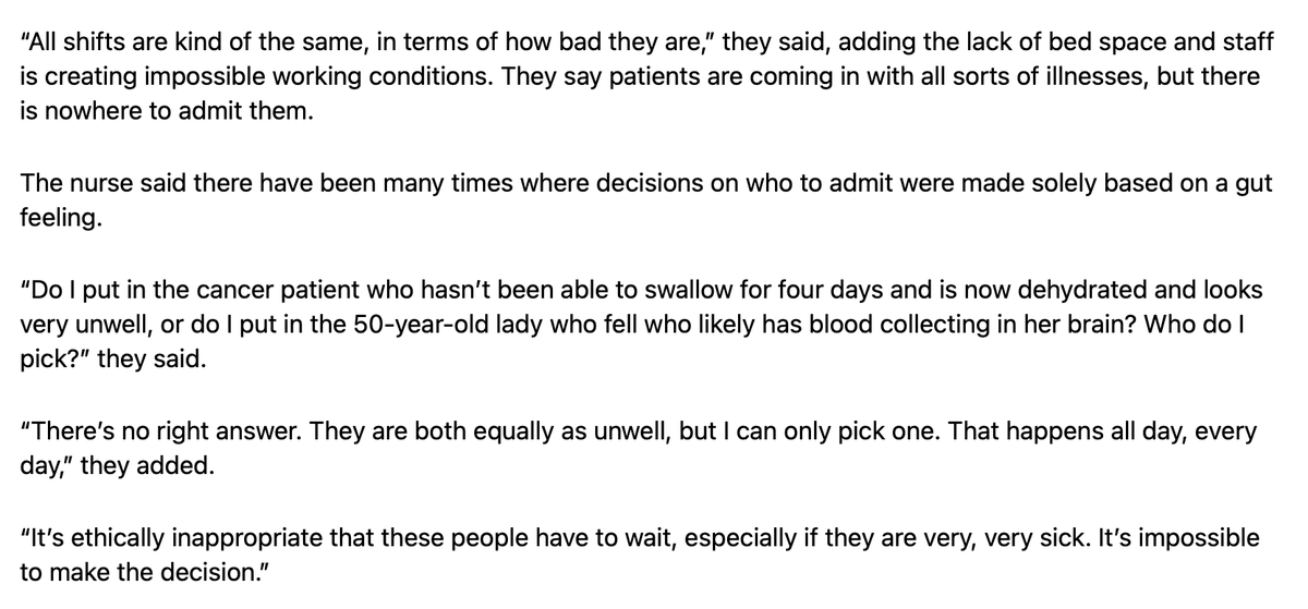 mssinenomine's tweet photo. “It’s chaos 24/7.”
Under these conditions MAiD can be - and no doubt is - 'suggested' 'chosen' and carried out.

People who support MAiD have to wilfully shut out every piece of knowledge we have about our society &amp; especially health care in order to maintain their position. https://t.co/vaFbIdj8Qp
