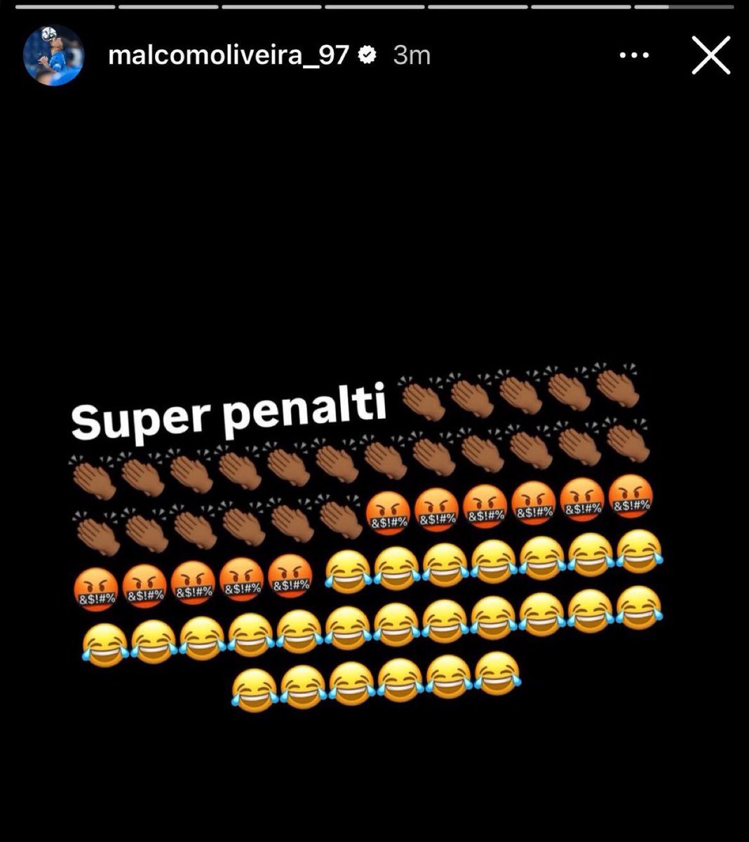 Malcom via IG:

“Super penalty” everyone is cooking Al NASSR 😂😂😂