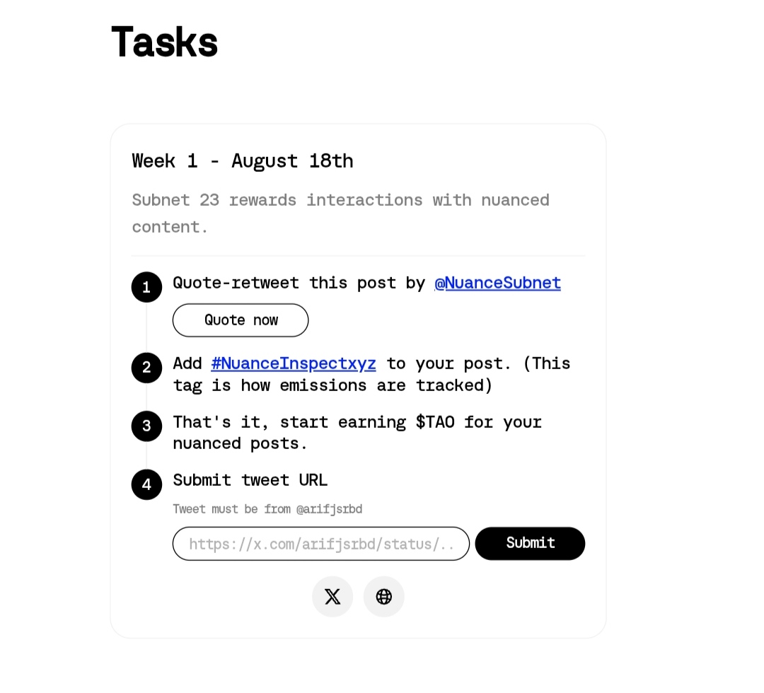 Earn $TAO Just by creating and engaging on X,No Hardware No setup Just connect,post,and earn
🔥<a href="/inspectxyz/">Inspect</a> just launched substrike.
comment $TAO if you're mining already⛏️
#TAO #Crypto #bitcoin