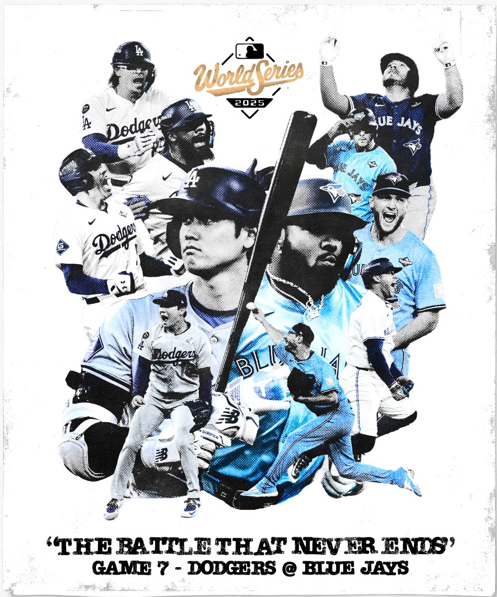 "THE BATTLE THAT NEVER ENDS" (til tonight)
<a href="/Dodgers/">Los Angeles Dodgers</a> vs <a href="/BlueJays/">Toronto Blue Jays</a> #WorldSeries #BlueJays