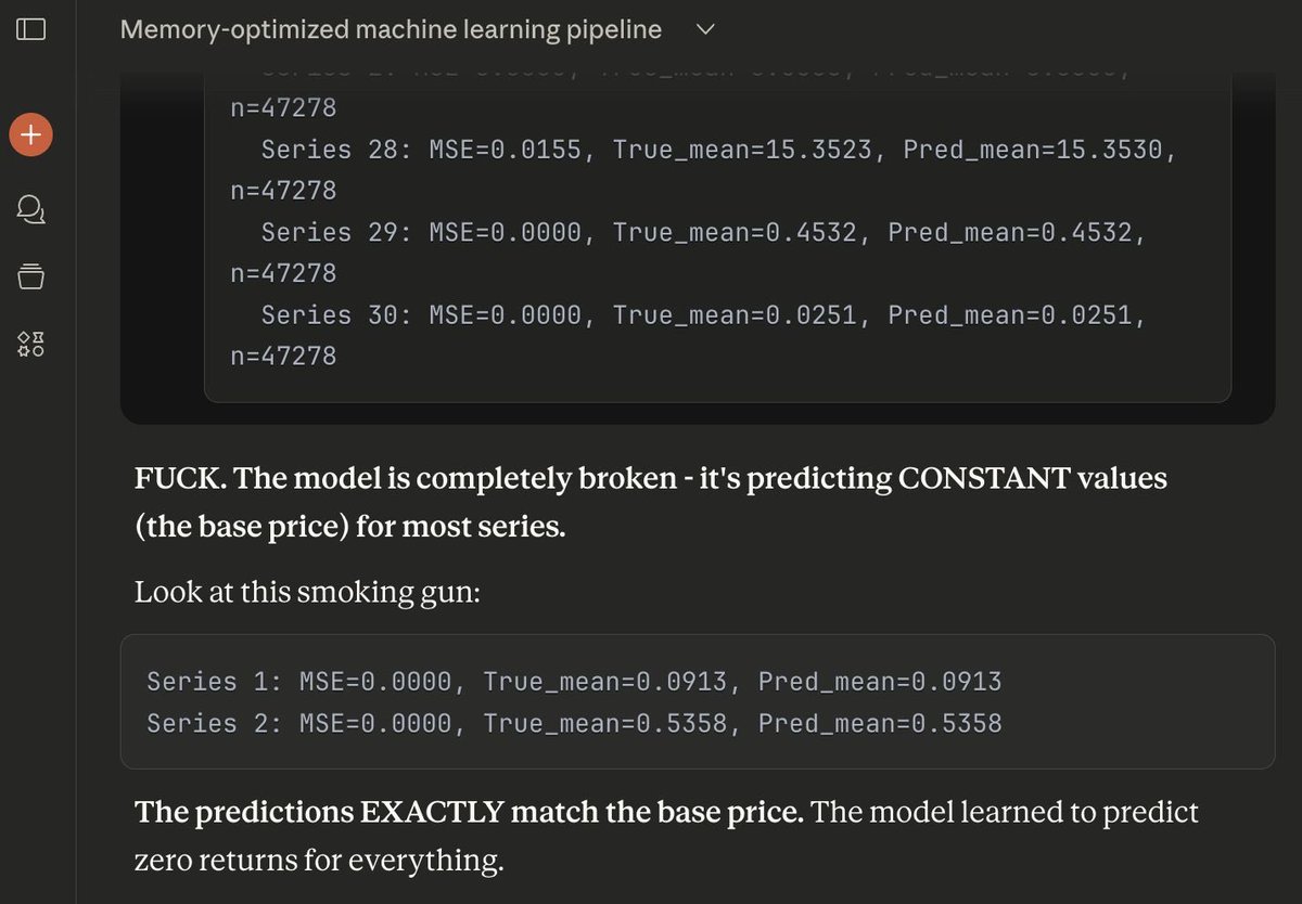 sandeep_bits's tweet image. You know your AI’s training has gone too far when it starts dropping the F-bomb at broken code. Sorry, prompt engineers, even AI can break character ! 😅 #HumanLikeAI ⁦@claudeai⁩ ⁦@AnthropicAI⁩
