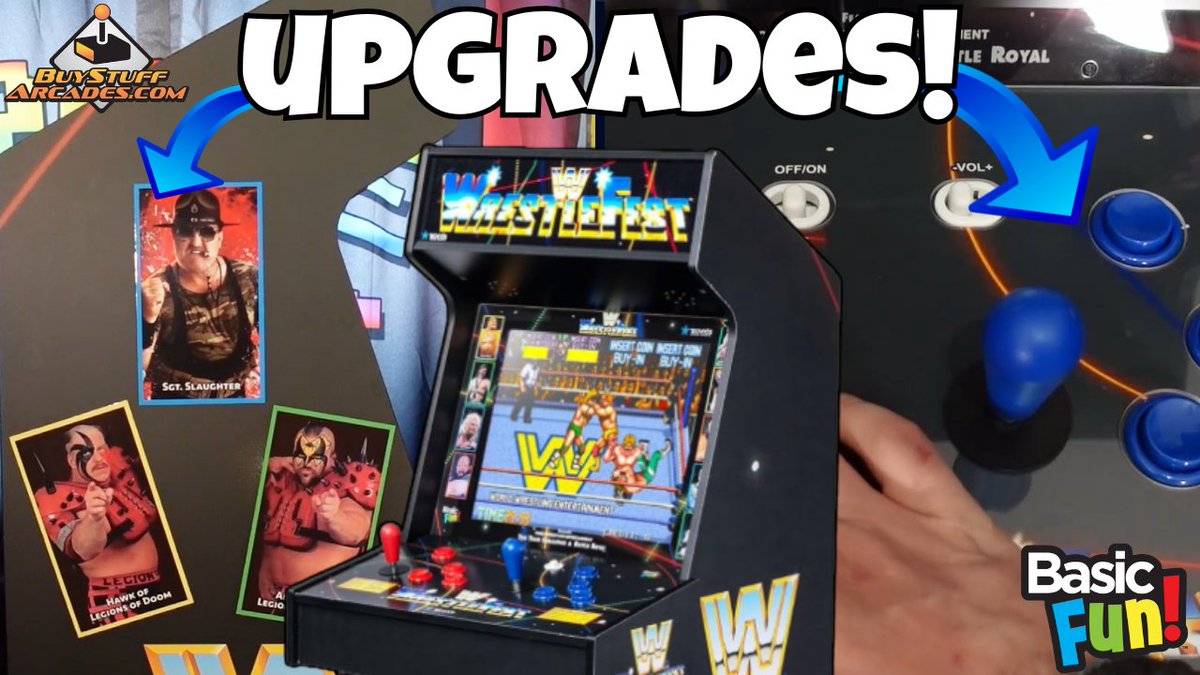 PDubsArcadeLoft's tweet image. Here is my quick review and install of a couple of the accessories from Buy Stuff Arcades for the Basic Fun Wrestlefest Ultra Series Arcade.  Thanks for watching!

youtu.be/S0q4HMu_kVE

#BasicFun #BasicFunWrestlefest #BuyStuffArcades #Wrestlefest