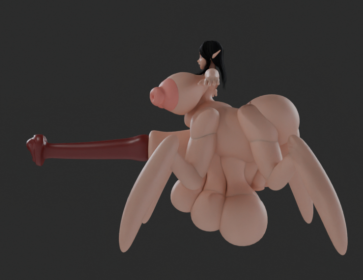 MirandaTheFuta's tweet photo. Making a Spider Mistress :) a mix between a endowed elf and whatever the heck the bad guy baal from diablo 2 is for the lower half! She also has a massive package :) https://t.co/dYY4yOWFBp