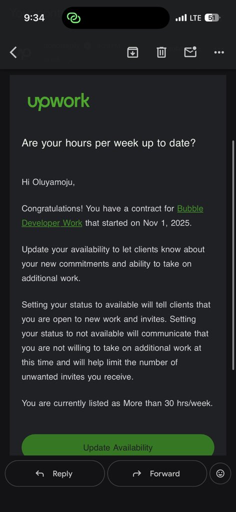 techwithnimmy's tweet image. Started the month with a contract and a upfront payment bonus! 🎊🎊😅

Thank you @bubble and @Upwork