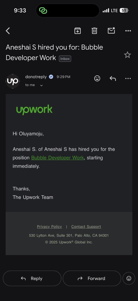 techwithnimmy's tweet image. Started the month with a contract and a upfront payment bonus! 🎊🎊😅

Thank you @bubble and @Upwork