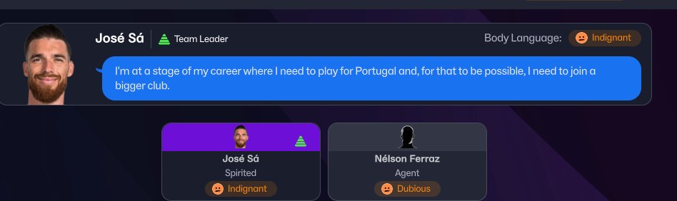 Jose Sa wanting to play for Portugal is insane.