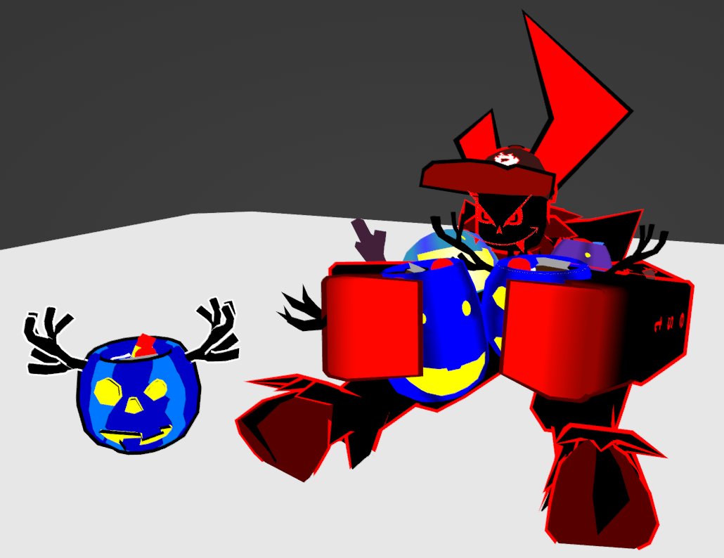 Surprise surprise! another toon skin I made, this time for guest 666! I also got the honors to make the dusek candy bags you see in game! Hope yall enjoy the event. some more toon stuff on the way as well! 

also I seriously need to make the lore

#forsaken #RobloxDev #ROBLOX