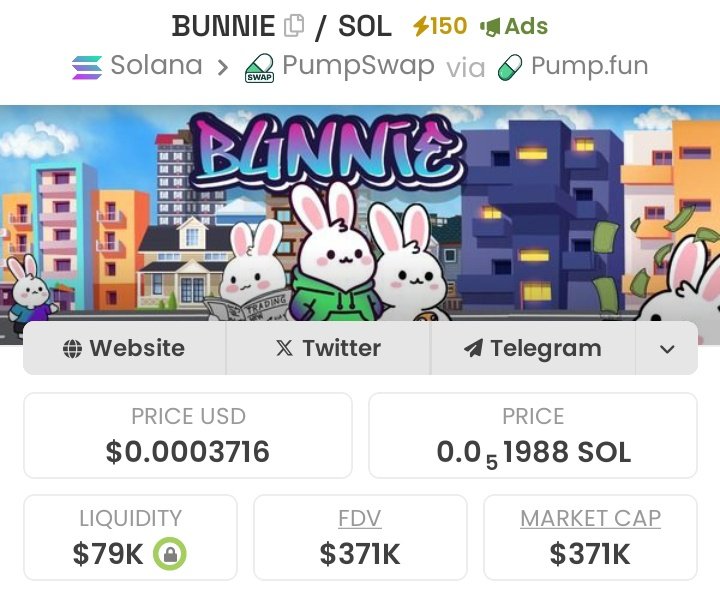 $BUNNIE = from $5.0K to $371k mcap since I dropped it in my private TG 🚨🚀. Made 74.2x profits.

You either ape early with me or watch others eat 🍽️

Follow me &amp; shoot a DM to plug into the next 1000x 💸💰✌️🔥💯