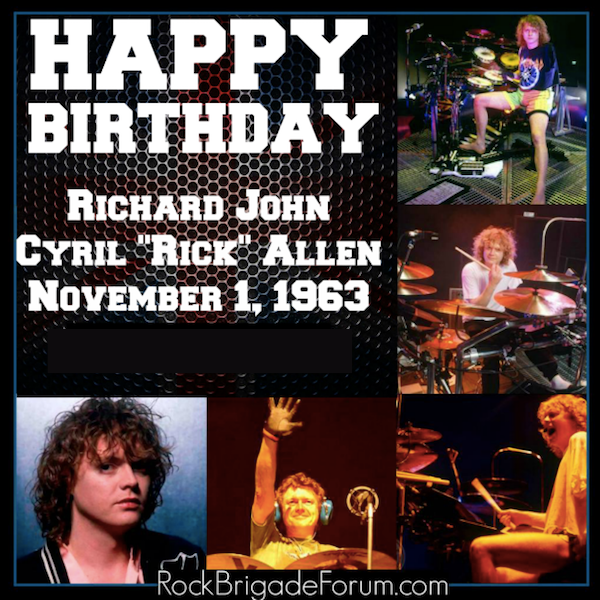 HAPPY BIRTHDAY Richard John Cyril "Rick" Allen (born 1 November 1963)

#DefLeppard #RickAllen #Explore #Explorepage