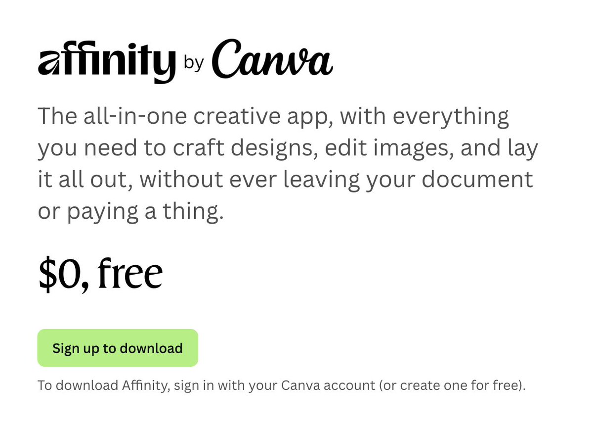 Canva купила у Adobe Affinity і зробила їх програми безплатними.
А власникам Канва-Про акаунтів доступні і всякі ніштяки ШI-шечкі