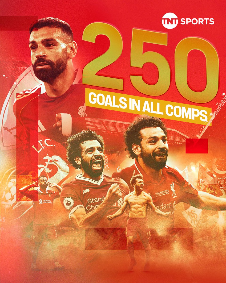 250 Liverpool goals for Mohamed Salah 🇪🇬👑
