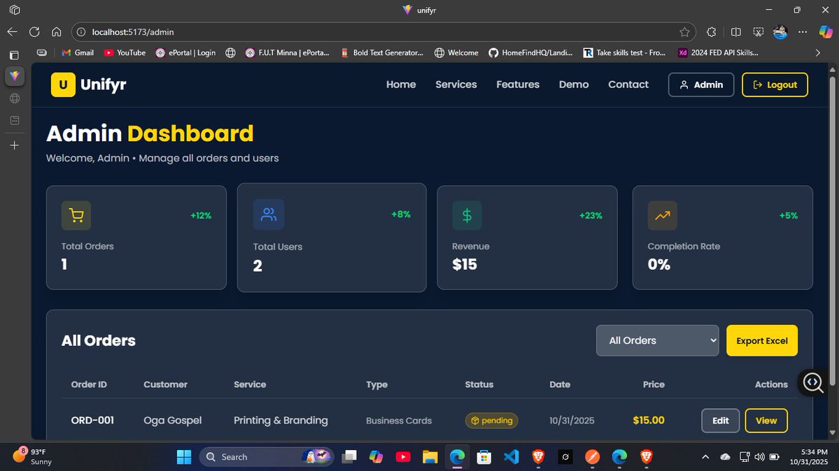 Devstein1365's tweet image. just dropped a new Project
Unifyr
one place to manage, build, and connect.
unifyr-sigma.vercel.app
feedbacks welcome 👇
#Unifyr #BuildInPublic #FrontendDev #ZTB
