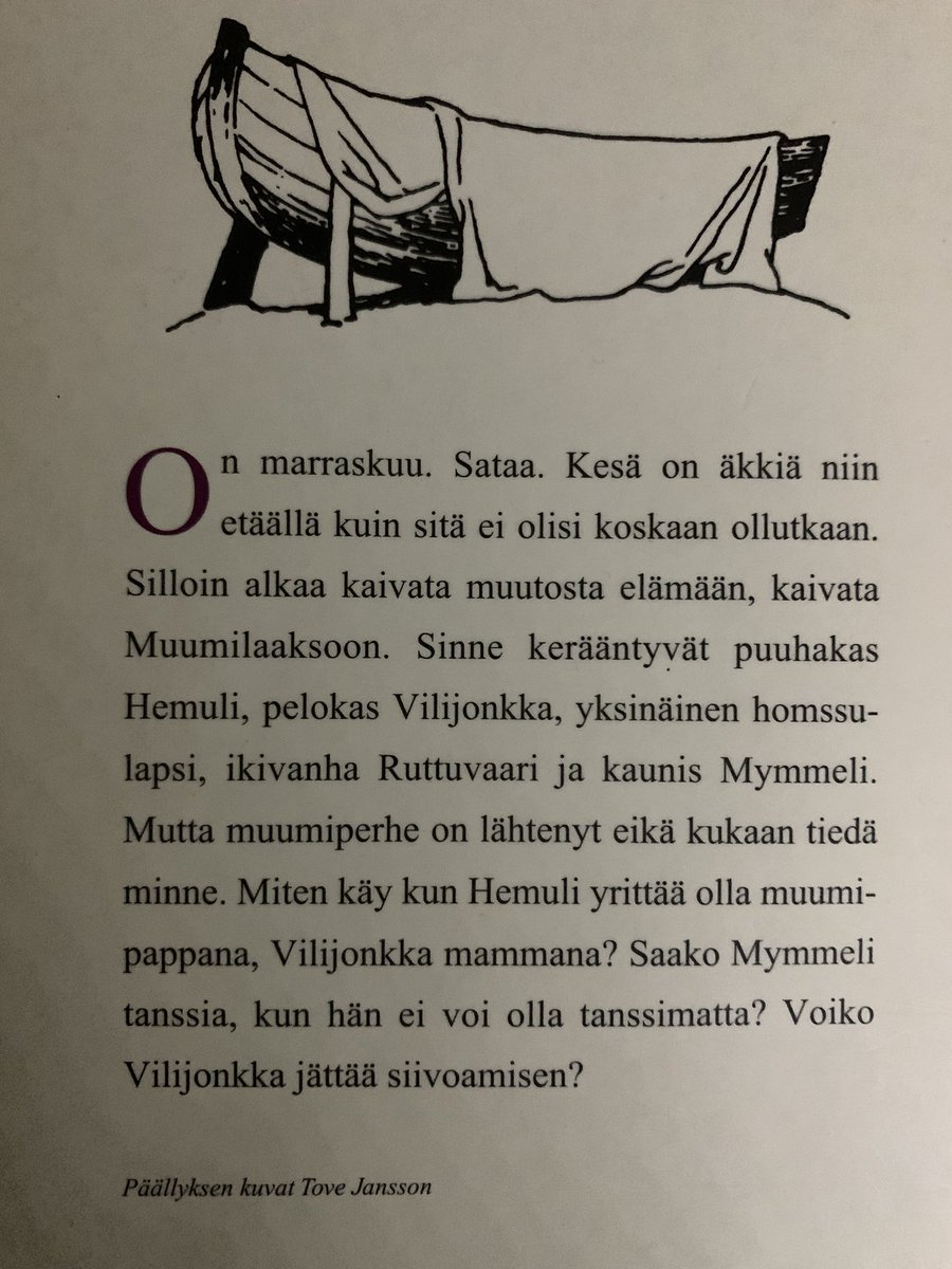 Marraskuu, Tove Jansson tiesi.