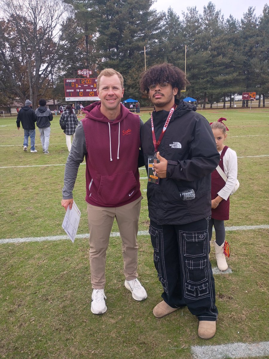 Great day <a href="/MCScotsFootball/">Maryville College Football</a> game today, Thanks for the invite 💪 <a href="/QBCoachFox/">Ben Fox</a>.
<a href="/CoachLongHill/">Albert Long-Hill, M.Ed</a> <a href="/Gabriel06079/">Gabriel Dennis</a> <a href="/Hayden63Warwick/">Hayden Warwick</a> <a href="/Todd_Helton/">Coach Todd Helton</a> <a href="/StoutJeremy/">Jeremy Stout</a> <a href="/CarterHSFB/">Carter HS Football</a>